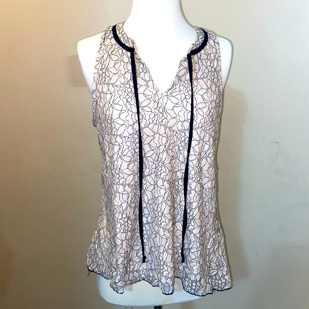 Black and beige top